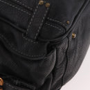 Chloe Paddington Hand Bag Leather Black Gold Silver Auth bs35640V-8
