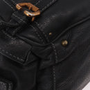 Chloe Paddington Hand Bag Leather Black Gold Silver Auth bs35640V-16
