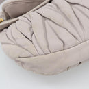 Miu Miu Matelasse Shoulder Bag Leather 2way Pink Gold Auth bs35641-19