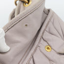 Miu Miu Matelasse Shoulder Bag Leather 2way Pink Gold Auth bs35641-30