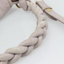Miu Miu Matelasse Shoulder Bag Leather 2way Pink Gold Auth bs35641-6