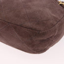 PRADA Chain Shoulder Bag Suede Purple Gold Auth bs35642A-14
