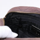 PRADA Chain Shoulder Bag Suede Purple Gold Auth bs35642A-21