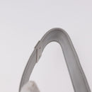 CHANEL Hand Pouch Nylon Silver CC Auth bs35644A-8