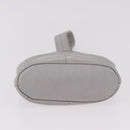 CHANEL Hand Pouch Nylon Silver CC Auth bs35644A-5