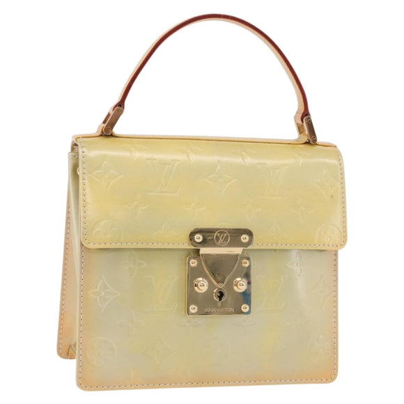 LOUIS VUITTON Monogram Vernis Spring Street Hand Bag Gris M91029 Auth bs35645A