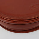VALENTINO Shoulder Bag Leather Brown Gold Auth bs35646A-15