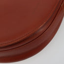 VALENTINO Shoulder Bag Leather Brown Gold Auth bs35646A-16