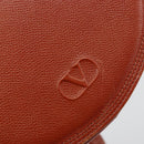 VALENTINO Shoulder Bag Leather Brown Gold Auth bs35646A-18