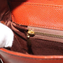 VALENTINO Shoulder Bag Leather Brown Gold Auth bs35646A-22