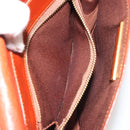 VALENTINO Shoulder Bag Leather Brown Gold Auth bs35646A-23