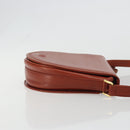 VALENTINO Shoulder Bag Leather Brown Gold Auth bs35646A-3