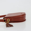 VALENTINO Shoulder Bag Leather Brown Gold Auth bs35646A-4
