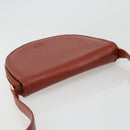 VALENTINO Shoulder Bag Leather Brown Gold Auth bs35646A-7