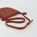 VALENTINO Shoulder Bag Leather Brown Gold Auth bs35646A-8
