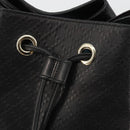 GUCCI Purse Shoulder Bag Leather PVC Black Gold 354228 Auth bs35651-14