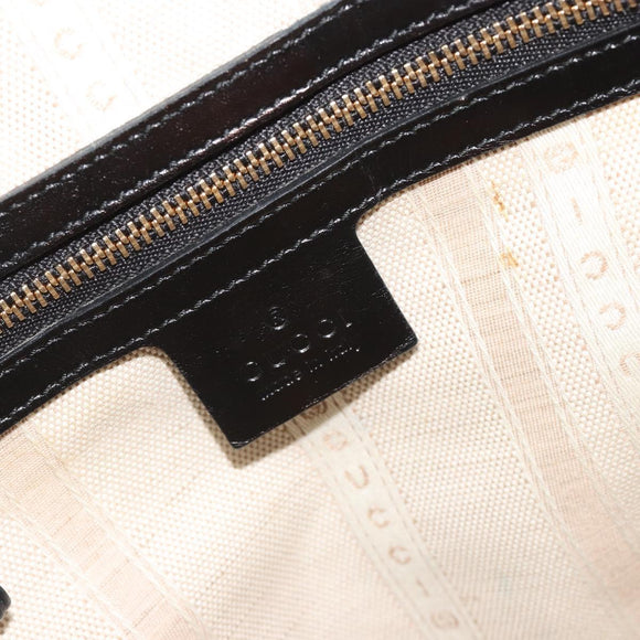 GUCCI Purse Shoulder Bag Leather PVC Black Gold 354228 Auth bs35651