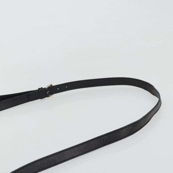 GUCCI Purse Shoulder Bag Leather PVC Black Gold 354228 Auth bs35651