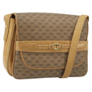 GUCCI Micro GG Supreme Shoulder Bag PVC Beige Gold Auth bs35653-1