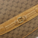 GUCCI Micro GG Supreme Shoulder Bag PVC Beige Gold Auth bs35653-19