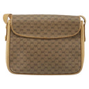 GUCCI Micro GG Supreme Shoulder Bag PVC Beige Gold Auth bs35653-2