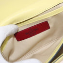 VALENTINO Chain Shoulder Bag Leather Yellow Gold Auth bs35654V-18