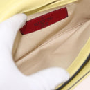 VALENTINO Chain Shoulder Bag Leather Yellow Gold Auth bs35654V-11