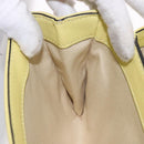 VALENTINO Chain Shoulder Bag Leather Yellow Gold Auth bs35654V-23