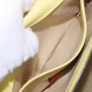VALENTINO Chain Shoulder Bag Leather Yellow Gold Auth bs35654V-24