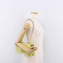 VALENTINO Chain Shoulder Bag Leather Yellow Gold Auth bs35654V-25