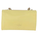 VALENTINO Chain Shoulder Bag Leather Yellow Gold Auth bs35654V-2