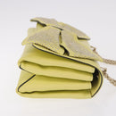 VALENTINO Chain Shoulder Bag Leather Yellow Gold Auth bs35654V-3