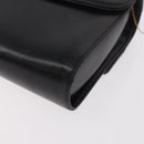 Christian Dior Hand Bag Leather Black Gold Auth bs35657-13