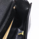 Christian Dior Hand Bag Leather Black Gold Auth bs35657-18