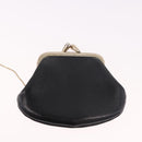 Christian Dior Hand Bag Leather Black Gold Auth bs35657-22