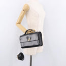 Christian Dior Hand Bag Leather Black Gold Auth bs35657-25