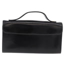 Christian Dior Hand Bag Leather Black Gold Auth bs35657-3
