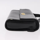 Christian Dior Hand Bag Leather Black Gold Auth bs35657-4