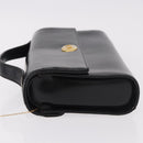 Christian Dior Hand Bag Leather Black Gold Auth bs35657-5