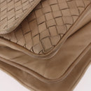 BOTTEGA VENETA INTRECCIATO Shoulder Bag Leather Beige Gold Auth bs35659-9