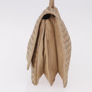 BOTTEGA VENETA INTRECCIATO Shoulder Bag Leather Beige Gold Auth bs35659-3