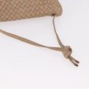 BOTTEGA VENETA INTRECCIATO Shoulder Bag Leather Beige Gold Auth bs35659-7