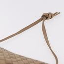 BOTTEGA VENETA INTRECCIATO Shoulder Bag Leather Beige Gold Auth bs35659-8