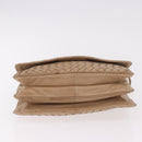 BOTTEGA VENETA INTRECCIATO Shoulder Bag Leather Beige Gold Auth bs35659-5