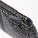 BOTTEGA VENETA INTRECCIATO Clutch Bag Leather Navy Auth bs35660-8