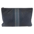 BOTTEGA VENETA INTRECCIATO Clutch Bag Leather Navy Auth bs35660-13