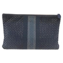 BOTTEGA VENETA INTRECCIATO Clutch Bag Leather Navy Auth bs35660-2