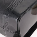 VERSACE Chain Hand Bag Leather Black Gold Auth bs35661A-9