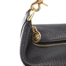 VERSACE Chain Hand Bag Leather Black Gold Auth bs35661A-10