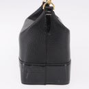 VERSACE Chain Hand Bag Leather Black Gold Auth bs35661A-3